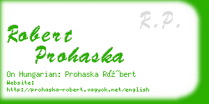 robert prohaska business card